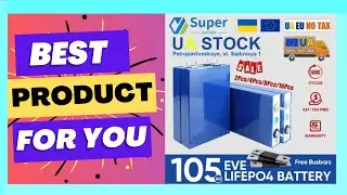 3.2V 105AH LiFePO4 Battery EVE Rechargeable Cell 0.35&Omega; 280Ah 320Ah Free Busbar