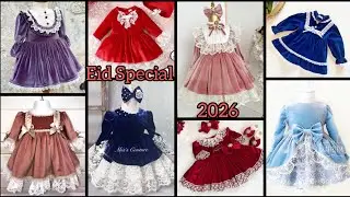 🌹Winter Special ✅ Baby Girl Velvet Frock Design 2026 | Winter Frock Design |Baby eid dress design