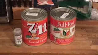 Stanislaus Full Red & 7/11 combined pizza sauce with Badia oregano recipe