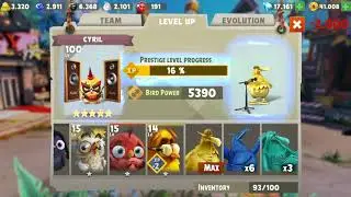 Angry Birds Evolution: 5Star Bird at level 100, Prestige Leveling Unlocked