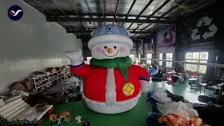 Custom-made giant winter snowman in dopamine-inducing colors. #activity #inflatable #design #snowman