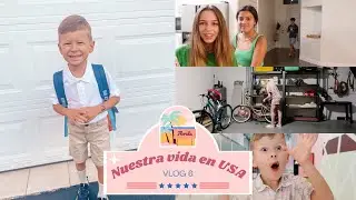🇺🇸 SU PRIMER día de COLE en ESTADOS UNIDOS 📚 SLEEPOVER en CASA 🤩  