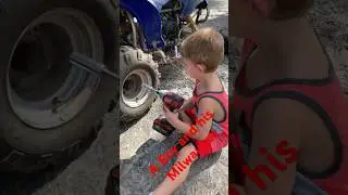 Raising Them Right! Boy Trades technology for Tools. #milwaukee