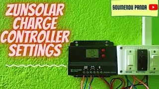 Solar Charging Controller settings | Zunsolar 20A solar controller || Best charging controller