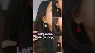 DIY fruit Earrings from clay 😱#shorts #diy #ytshorts #trending #viralvideo #yt #fruits #earrings