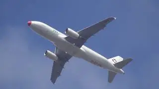 Rudolph red nose plane! Danish Air Transport A320 to London Heathrow