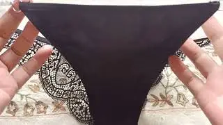 Sexy G-string black Lingerie Pearl Bikini Thong Panty Haul and Review from Shein #hauling #bikini