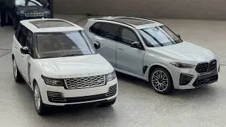 Let's compare the Range Rover and BMW X5M in 1:18 scale