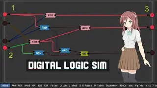 Digital Logic Sim Simple adder ( with text explanations )