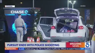CHP pursuit tied to 210 Freeway closure ends in Covina shooting