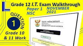 Information Technology | Grade 12 | Paper 1 November 2021 | Question 1