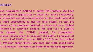 Detection of Peer-to-Peer Botnets using Graph Mining