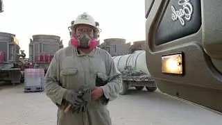 Oilfield life Frac-sand driver West Texas JPTV3000