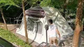 Outdoorbase彩繪天空2E帳 搭建縮時