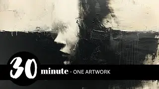 Black & White Painted Artwork in 4K for Samsung Frame TV | Single Framed Art Display (30 Minutes)