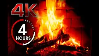 🔥 Crackling Fireplace Ambience in 4K &bull; No Music &bull; Pure Fire Sounds for Sleep & Relaxation