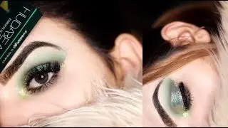 Huda Beauty Emerald Obsessions Palette Tutorial |glitter liner