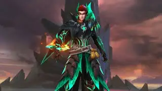 MOBILE LEGENDS: 0 DEATH Valir Demonic Flame Green Gemstone Skin Gameplay #1
