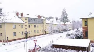 ❄️Cozy Winter Window with Falling Snow ❄️ | Ambient Background Tv, sleep