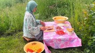 A Day in the Village | Planting Berry Bushes and Making Homemade Noodles