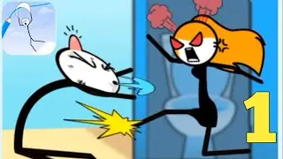 Draw Fly - Gameplay Walkthrough  All Levels 1-40 Stickman Funny Puzzle Game