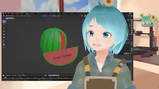 【Yui 3D Modelling】Colouring the Watermelon we cut out! (EP 3.5)