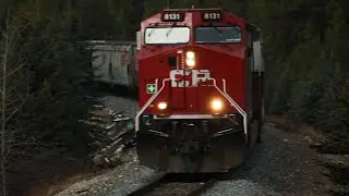 FAST!!!! Canadian Pacific Grain (CP 300) East at Storm Mountain, AB!
