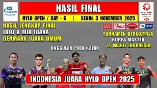 Hasil Lengkap Final Hylo Open 2025 Hari Ini ~ JOJO JUARA ~ DENMARK JUARA UMUM RAIH 2 GELAR