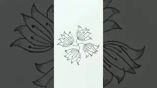 Beautiful Lotus flower kolam rangoli design #shorts #youtubeshorts #kolam