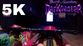 DarKoaster Front row 5K POV| Bush Gardens Williamsburg July 2024