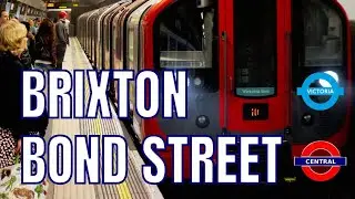 London Underground Train Journey - Brixton (Victoria Line)To Bond Street (Central Line)