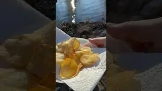 Hot freshly made potato chips! #cooking #camping #outdoors #life #chips #potato #like #food #fresh
