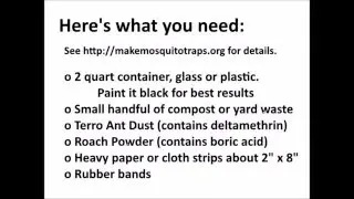 Make a Mosquito Trap using Ant Dust and Roach powder