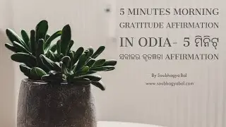 5 minutes Morning gratitude affirmation in Odia- 5 ମିନିଟ୍ ସକାଳର କୃତଜ୍ଞତା affirmation by Soubhagya