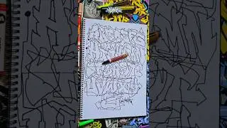 ПОТРЯСАЮЩИЙ ГРАФФИТИ-АЛФАВИТ ИЗ ОДНОЙ СТРОКИ 🤯 #graffiti #graffitiart #shorts