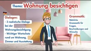 Wohnung besichtigen | Dialoge, Wortschatz und Grammatik (A2–B1)