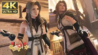 😄😱FFT7 Aerith with Lightning Outfit Cutscene - PC [4K 60FPS]😄😱