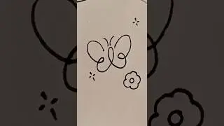 Easy & Cute Butterfly Doodle 🦋✍🏻✨. #shorts #art #doodle #subscribe #satisfying #drawing