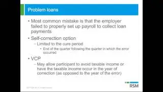 Failure to follow participant loan rules & violations of IRC 72(p) | Top 10 retirement plan pitfalls