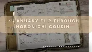 Hobonichi Cousin January Flip Through | Monthly, Weekly and Daily Spreads