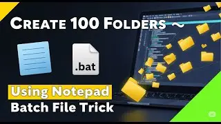 How to Create Multiple Folders in 1 Click Using Notepad #folder #windows #notepad