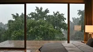 Rain Tapping on Glass Window ASMR 🌧️ Cozy Room Sounds for Deep Sleep & Relaxation