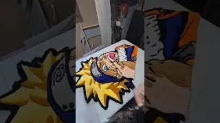 NARUTO RUG MAKING FULL PROCESS #shorts #naruto #anime #diy