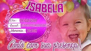 Como fazer convite aniversário com foto no Word - Template
