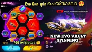 പുതിയ P90 എടുത്താലോ 😍 New Evo Vault Spinning 🥵 2 Rare items😵 #psychodinkan #freefire #evovaultevent