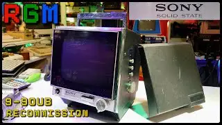 SONY 9-90UB BW 405 and 625 lines TV from 1969 RECOMMISSION and TEST with Sinclair ZX80 computer