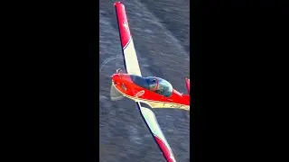 Pilatus PC-7 buzzing the tower #shorts