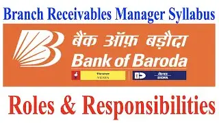 Bank of Baroda Branch Receivables BOB Manager Syllabus, Work, Duty
