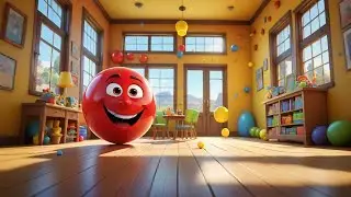 Four Bouncy Balls Learn Their Sizes + More Nursery Rhymes & Kids Songs