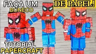 COMO FAZER o Boneco de Papel do HOMEM- ARANHA ARTICULADO (RAGDOLL) que MEXE!!! | Tutorial Papercraft